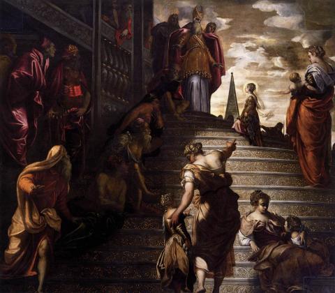 Tintoretto_The Presentation of the Virgin - A Szűz bemutatása - Mária a templomban